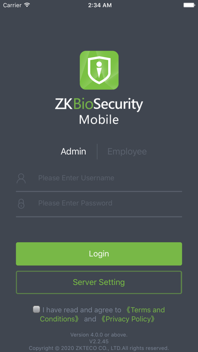 ZKBioSecurity Mobile screenshot 2