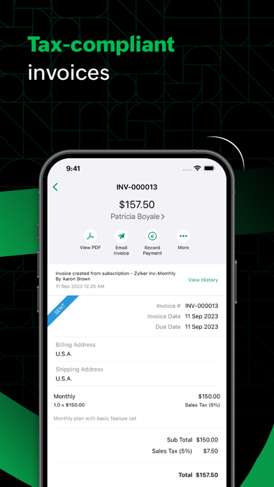 Zoho Billing Management App screenshot 2