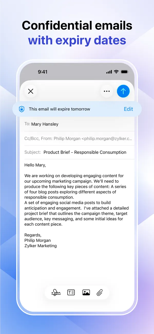 Zoho Mail - Email and Calendar screenshot 1