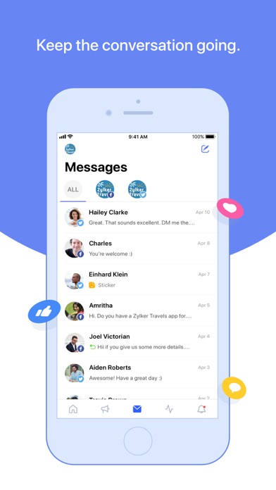 Zoho Social screenshot 1
