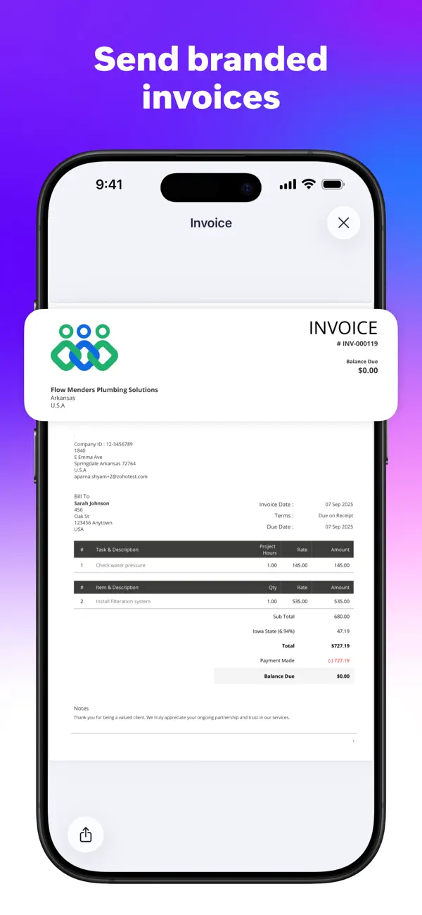 Zoho Solo - To do, CRM, bills screenshot 4