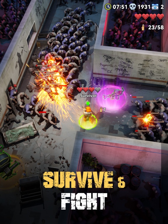Zombie Waves-shooting game screenshot 1
