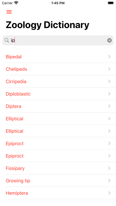 Zoology Dictionary Offline screenshot 2