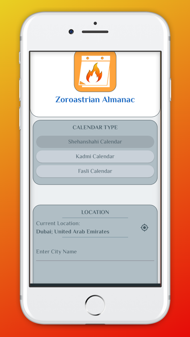 Zoroastrian Almanac screenshot 1